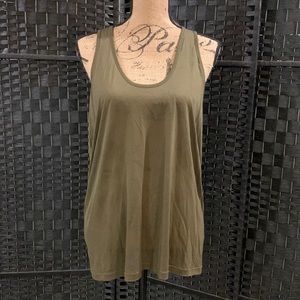 French connection green tank top, size medium